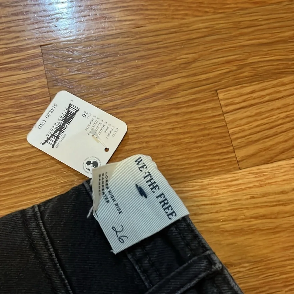 Free People  Loren High Rise Carpenter Barrel Jean in Moonlit Size 26 NWT